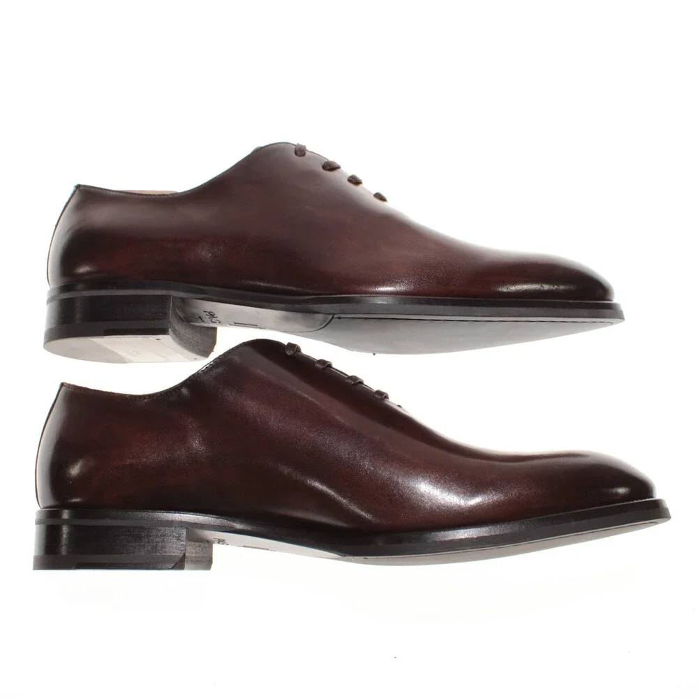 Pastori NWD Lace Up Oxford Dress Shoes Size 9 US in Brown Leather Made in Italy